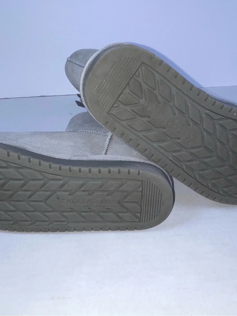 Koolaburra by UGG Victoria Short Suede Bow Boots Grey Women’s Size 4